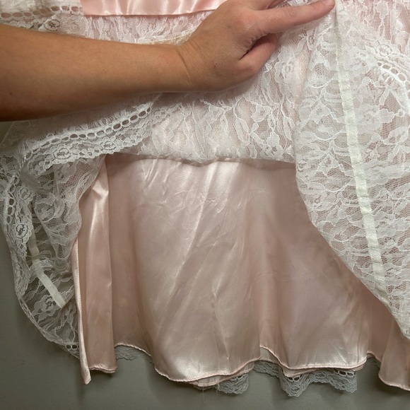 Vintage Gunne Sax x Jessica McClintock Drop Waist 80’s Lace Long Sleeve Dress 10 - Picture 11 of 13